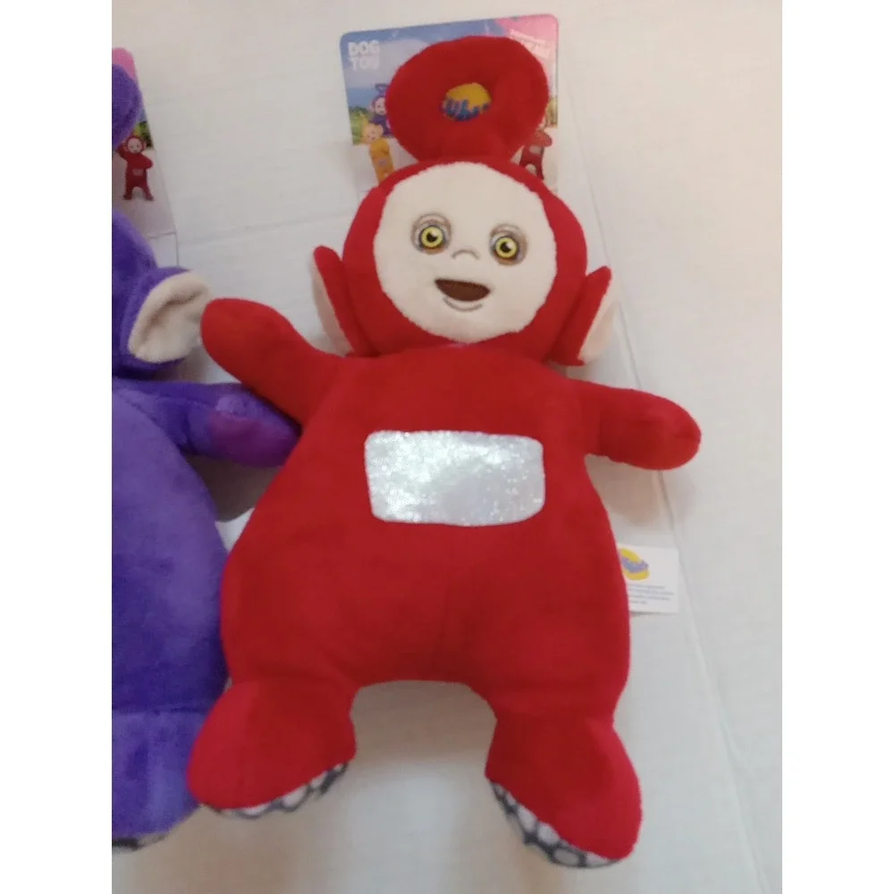 Teletubbies‎ Red Purple Yellow Plush Squeaky Fun Playful Dog Toy Bundle